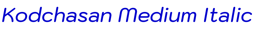 Kodchasan Medium Italic フォント